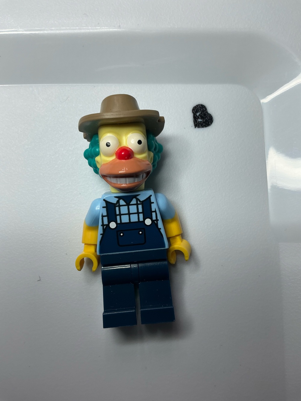 the Farmer Krusty minifigure